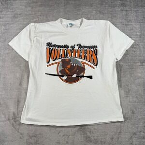 University of Tennessee Volunteers Shirt Men XL White Vintage 90s Game Day Vols